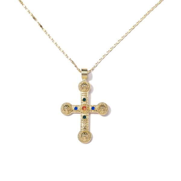 The Oracle's Stone Cross Necklace