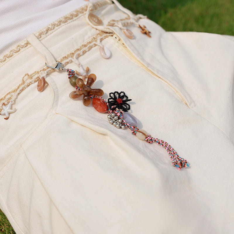 Summer Garden Keychain Bag Charm