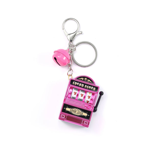 Slot Machine in Sliver Keychain Bag Charm