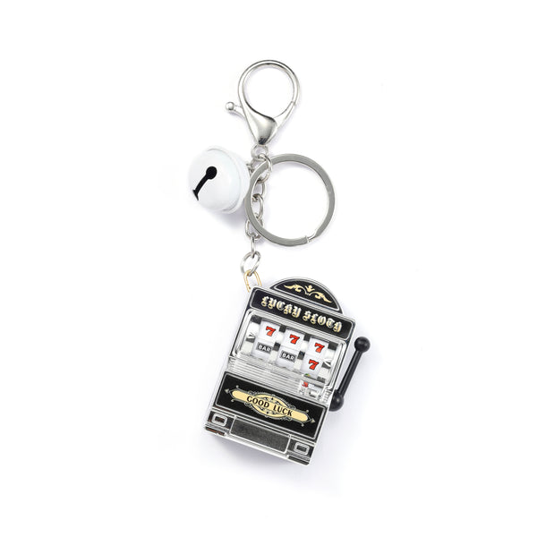 Slot Machine in Pink Keychain Bag Charm