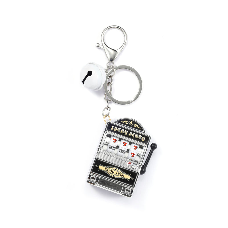 Slot Machine in Pink Keychain Bag Charm