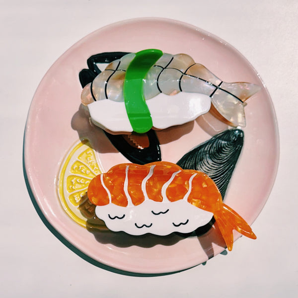 Shrimp Sushi Hair Claw in Orange