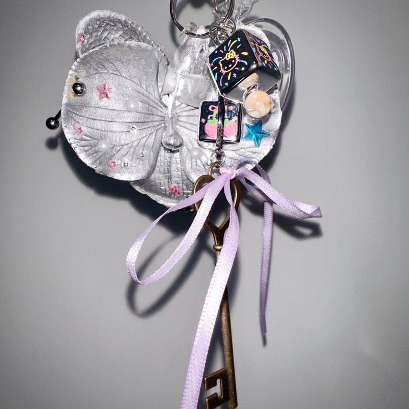 Tropical Disco Bag Charm Keychain