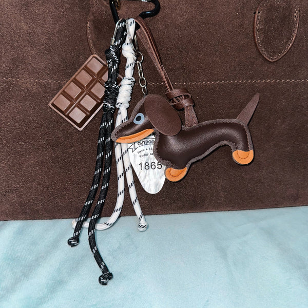 Dachshund Bag Charm Keychain