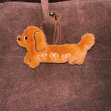Ribbon Dachshund Bag Charm Keychain