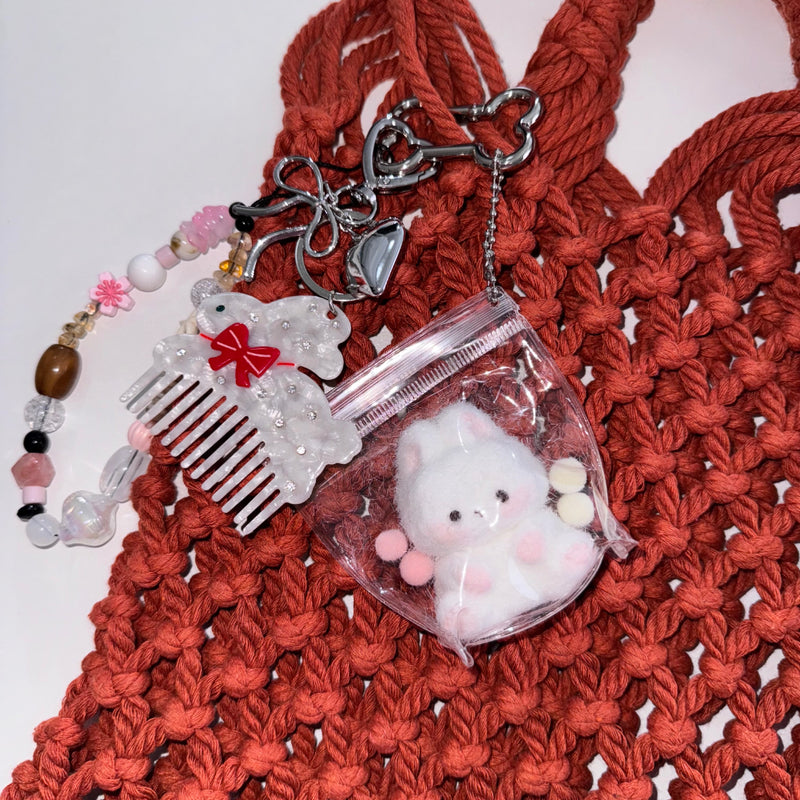 Coastal Morning Bag Charm Keychain Phone Chain