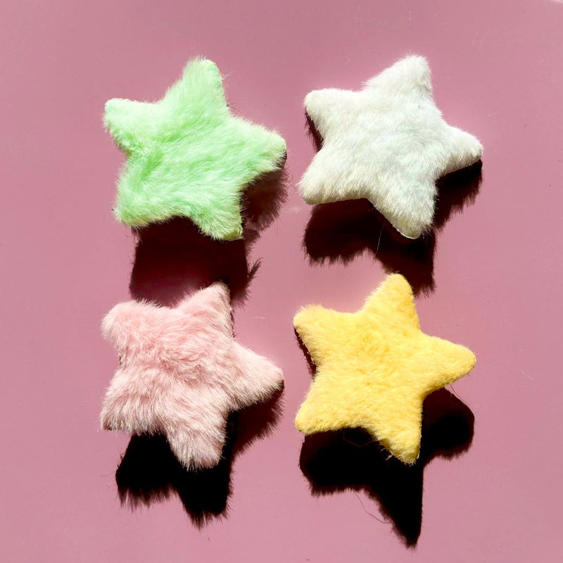 Fluffy stars Clip Set