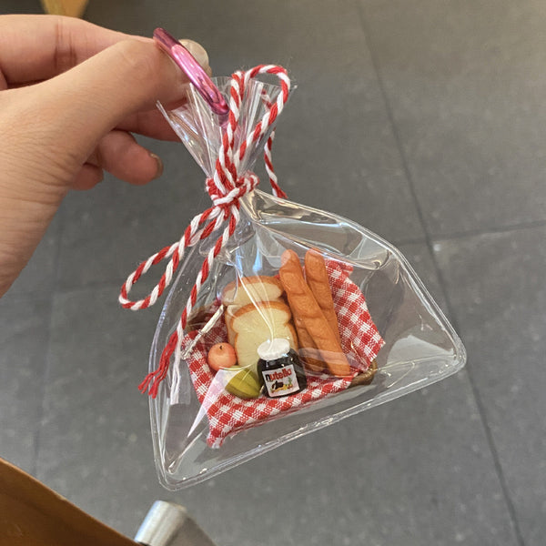 Sunday Picnic Keychain Bag Charm