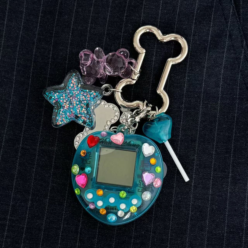 Gaming Nostalgia in Blueberry DIY Keychain Bag Charm