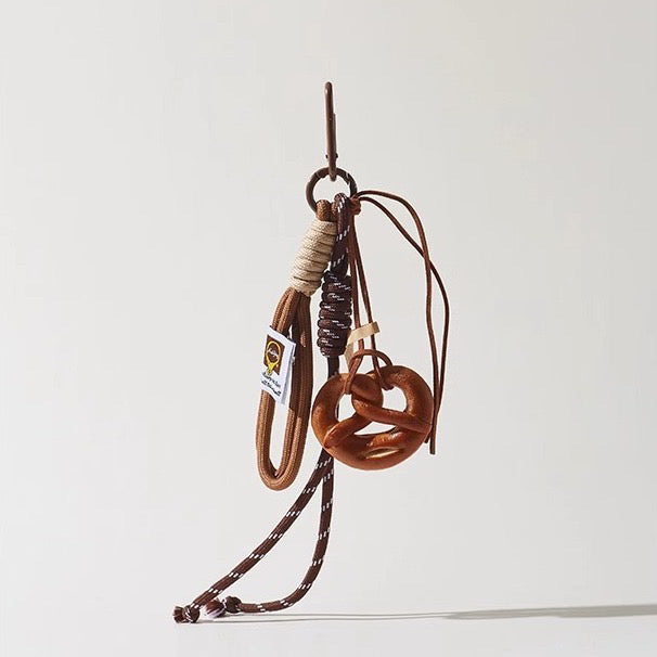 Pretzel Keychain Bag Charm