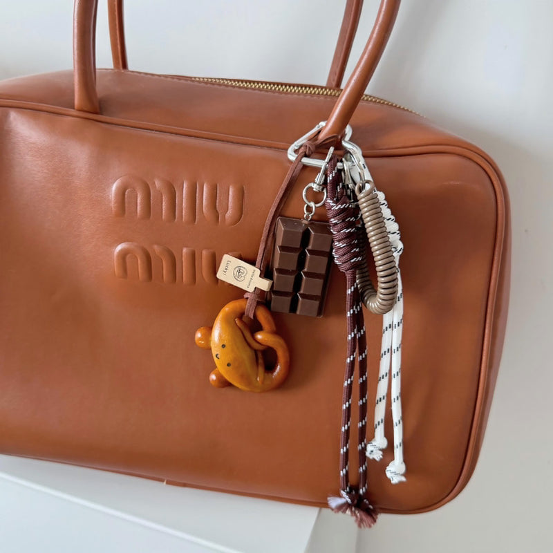 Pretzel Keychain Bag Charm