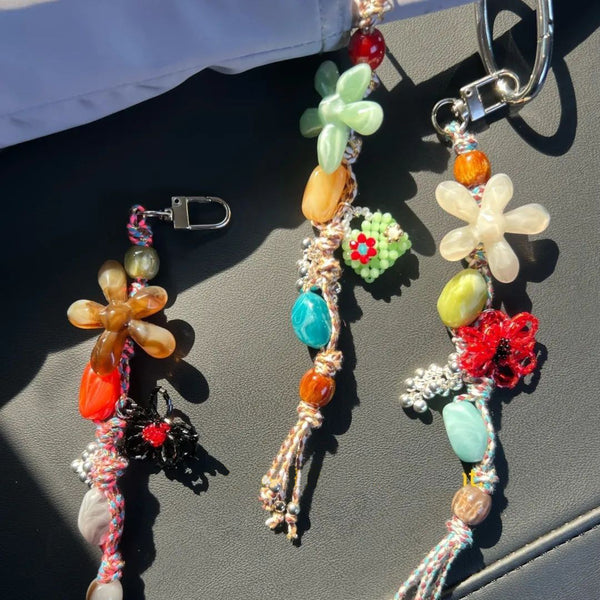 Summer Garden Keychain Bag Charm