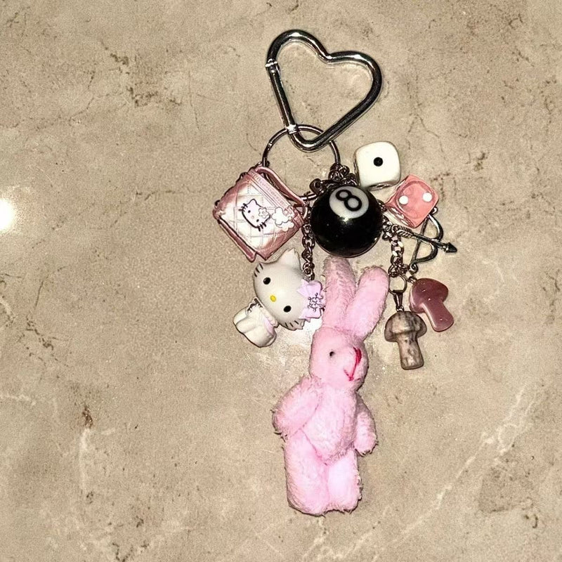 Pink Day Dream  Keychain Bag Charm