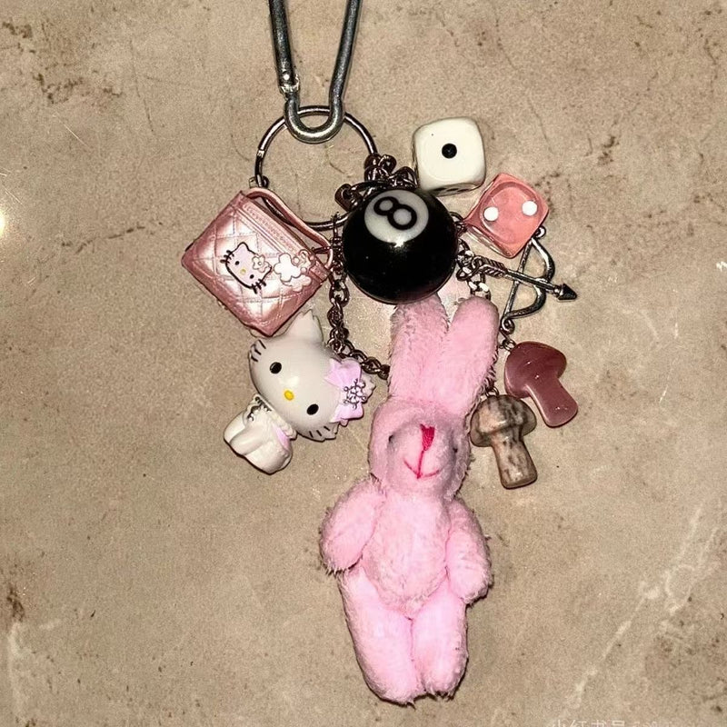 Pink Day Dream  Keychain Bag Charm