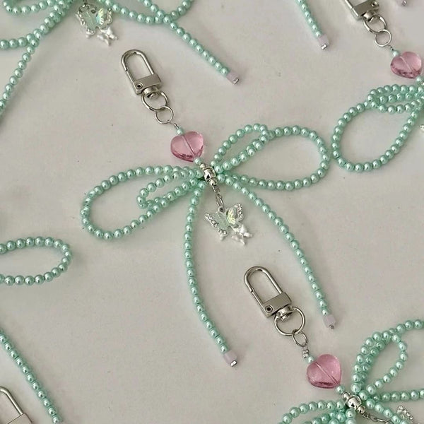 Butterfly on Lake Keychain Bag Charm