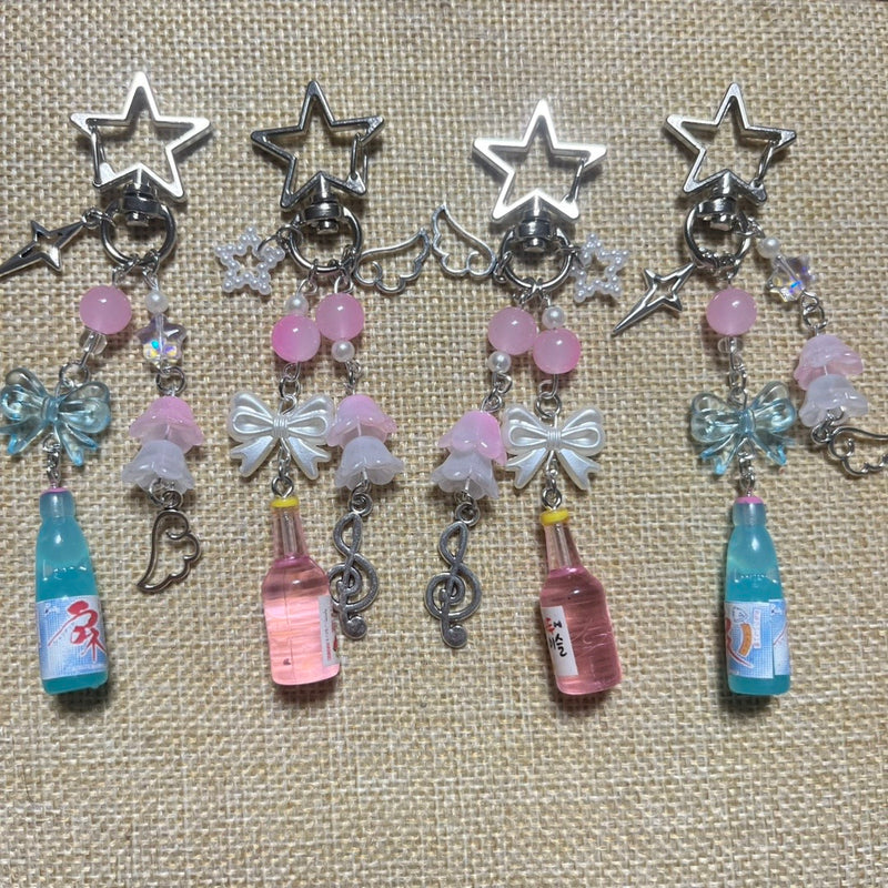 Fizzy Fun Keychain Bag Charm in Blue