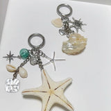 Ocean Whisper Starfish Keychain Bag Charm