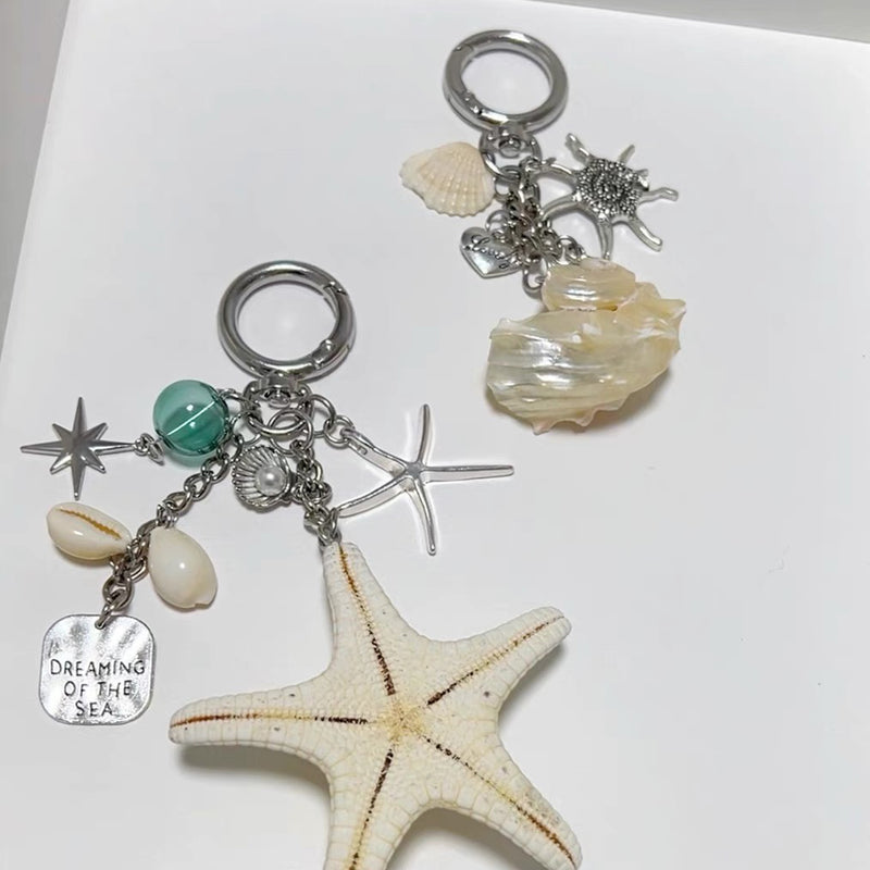 Ocean Whisper Starfish Keychain Bag Charm
