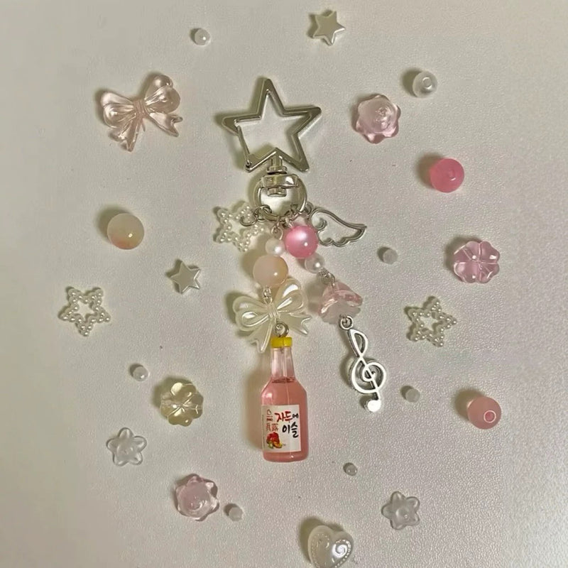 Fizzy Fun Keychain Bag Charm in Pink