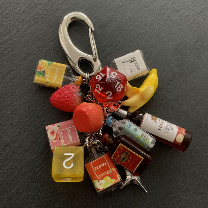 Summer Date Night Keychain Bag Charm