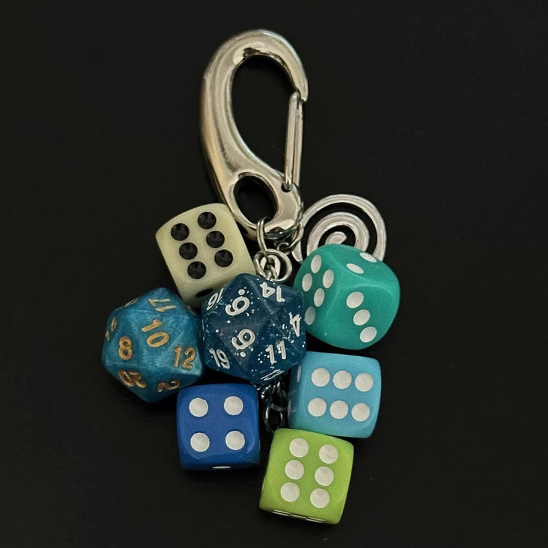 Try My Luck Keychain Bag Charm in Blue