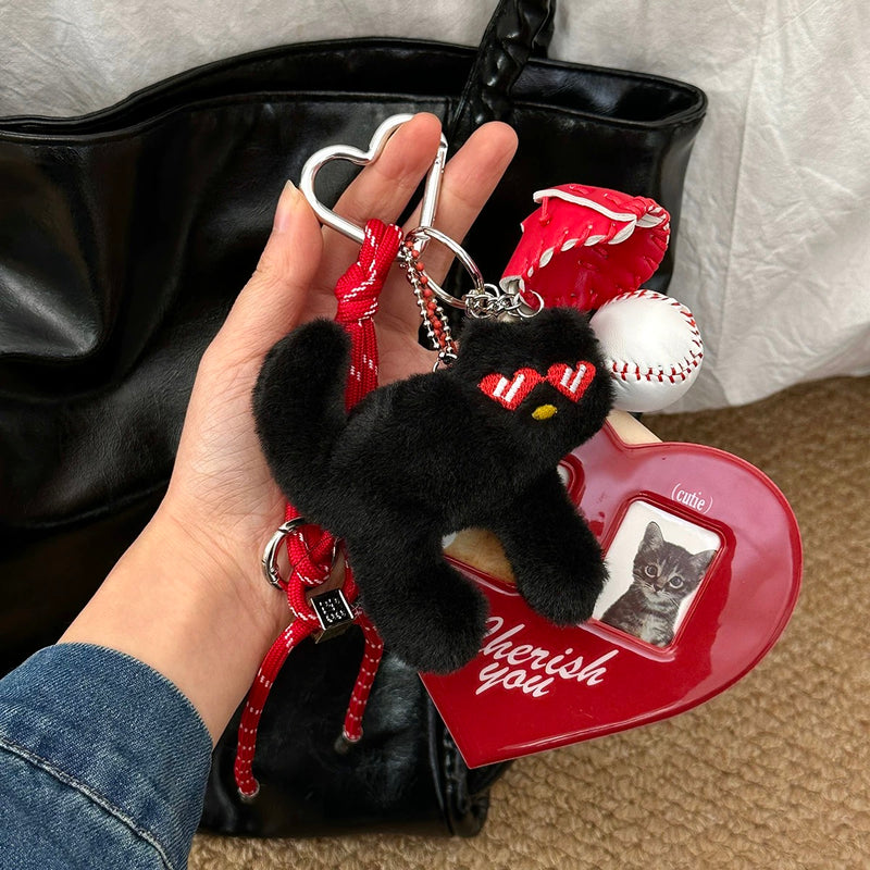 I Heart you Keychain Bag Charm