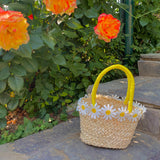 Daisy Bloom Straw Bag