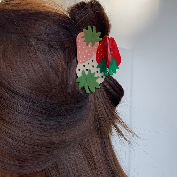 Strawberry Triplet Hair Claw