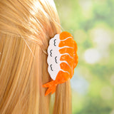 Shrimp Sushi Hair Claw in Orange