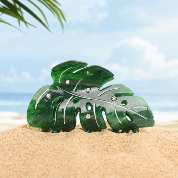 Tropical Leaves Hair Claw
