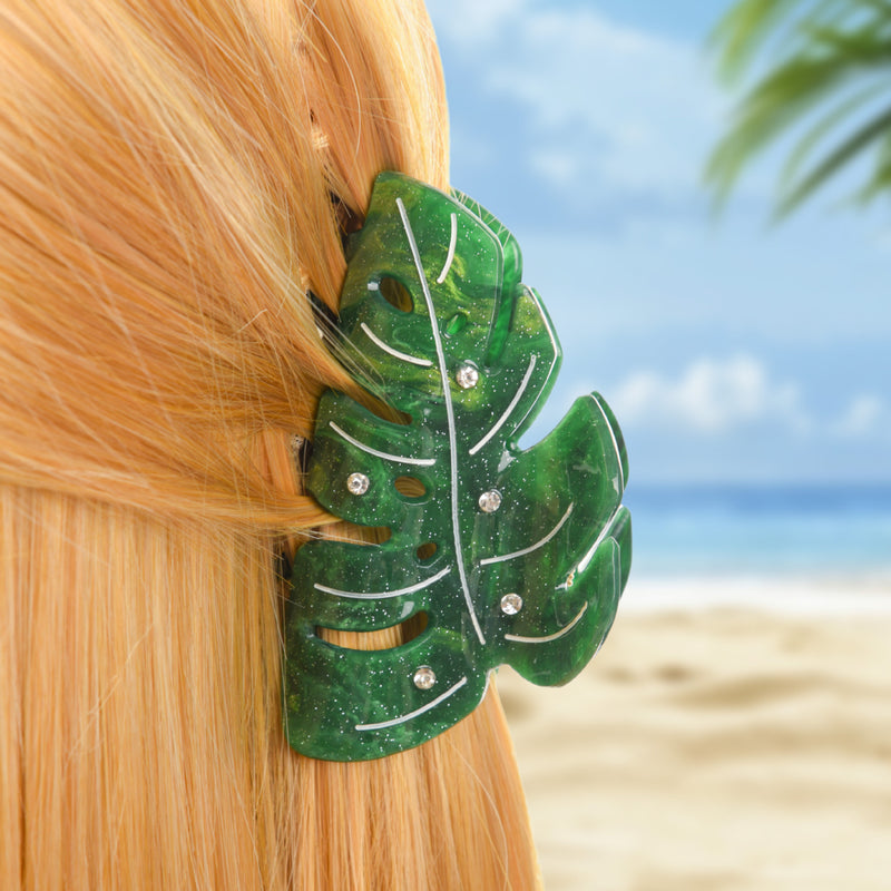 Tropical Leaves Hair Claw