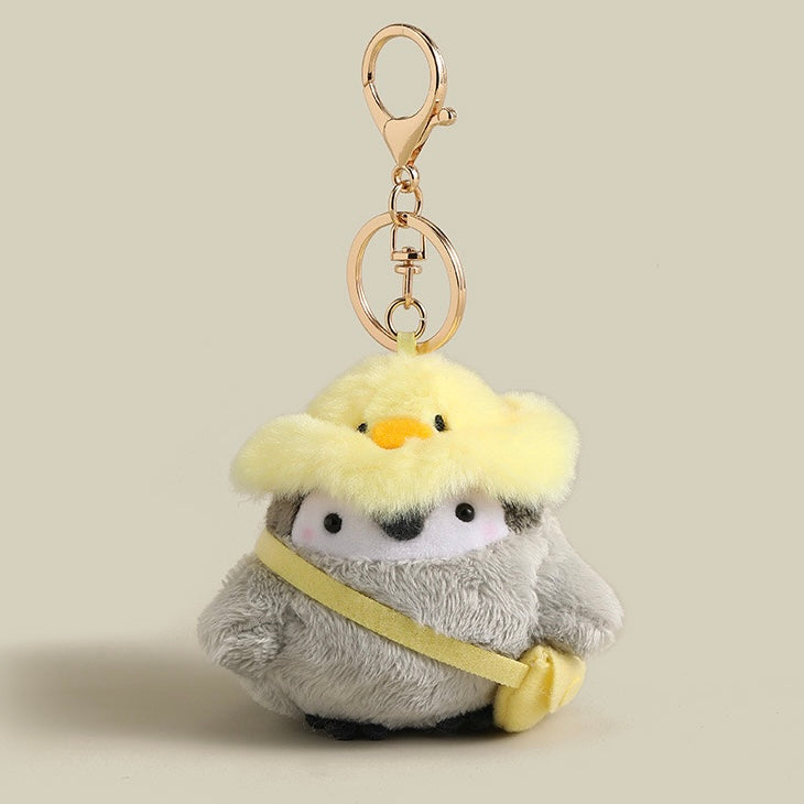 School Strut Penguin Bag Charm Keychain