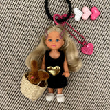 Baby Barbie Bag Charm Keychain