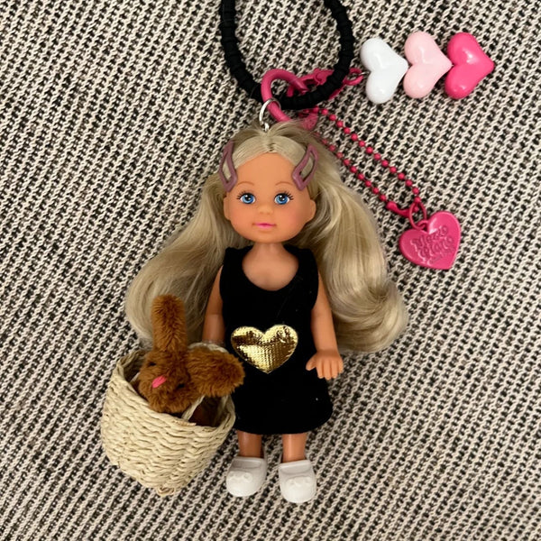 Baby Barbie Bag Charm Keychain