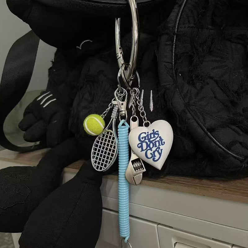 Sunday Morning Tennis Bag Charm Keychain