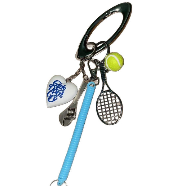 Sunday Morning Tennis Bag Charm Keychain