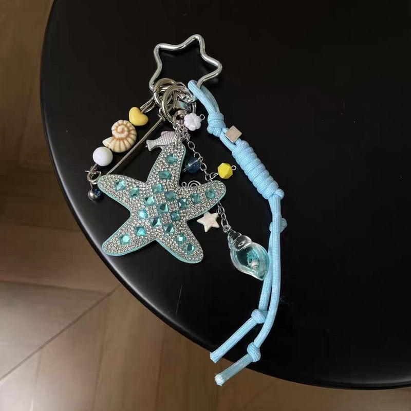 Beach Town Treasure Bag Charm Keychain