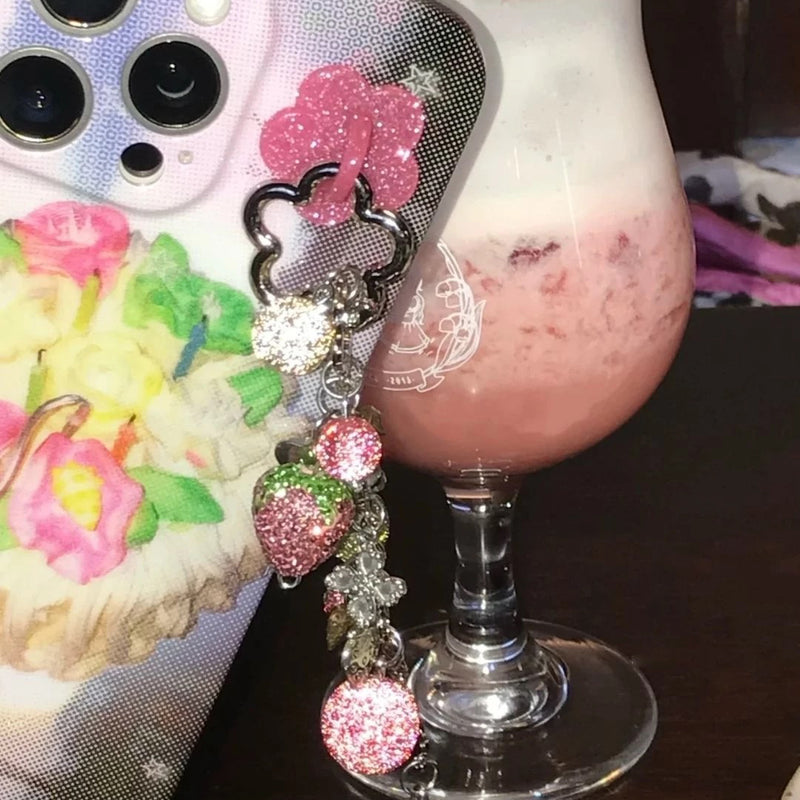 Strawberry Pixie Bag Charm Keychain