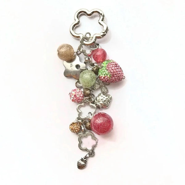 Strawberry Pixie Bag Charm Keychain