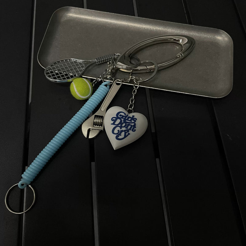 Sunday Morning Tennis Bag Charm Keychain