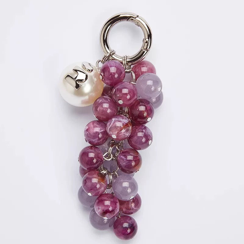 French Summer Grape Bag Charm Keychain
