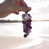 French Summer Grape Bag Charm Keychain