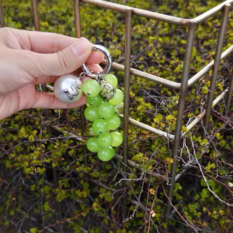 Italian Summer Grape Bag Charm Keychain