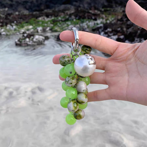 Italian Summer Grape Bag Charm Keychain