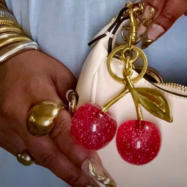 Cherry Bomb Bag Charm Keychain