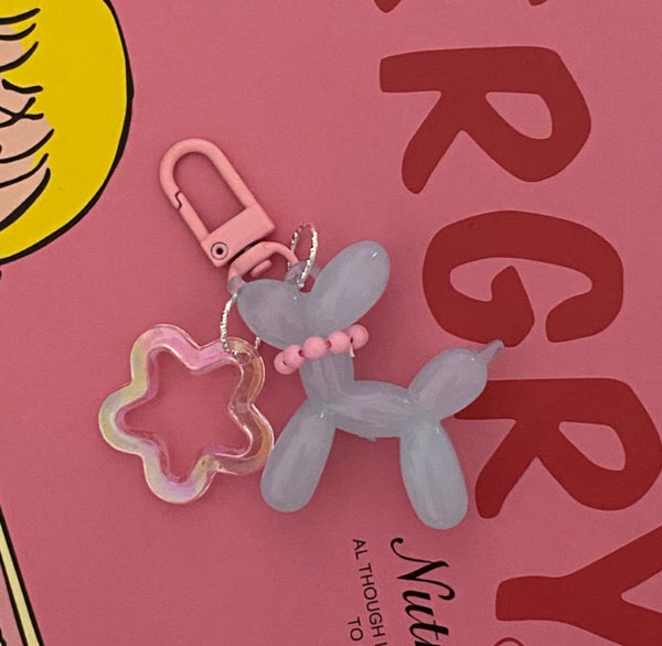 Ballon Puppy Bag Charm Keychain