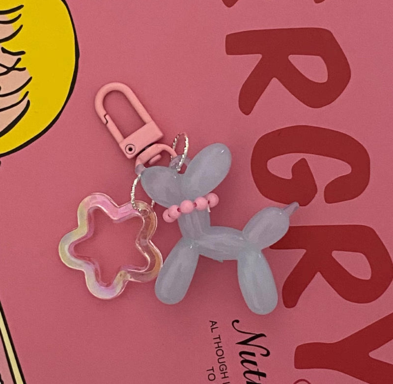 Ballon Puppy Bag Charm Keychain