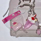 Strawberry Sundae Keychain Bag Charm