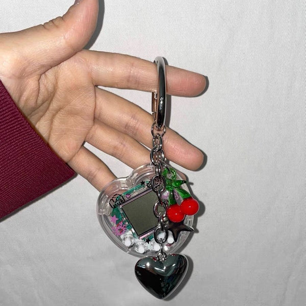 Gaming Nostalgia Keychain Bag Charm in Cherry