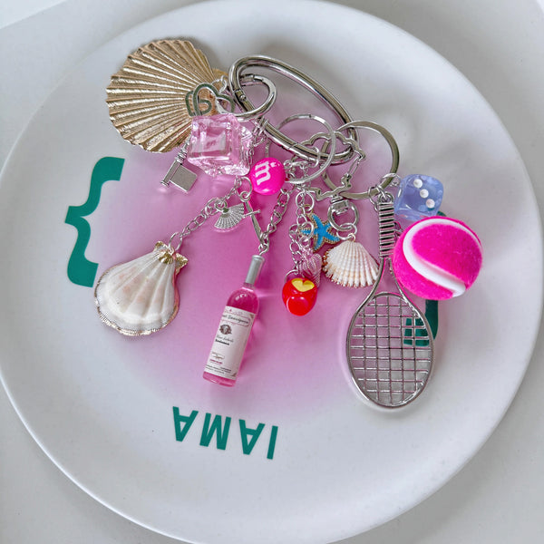 Beachy Gym Class Bag Charm Keychain